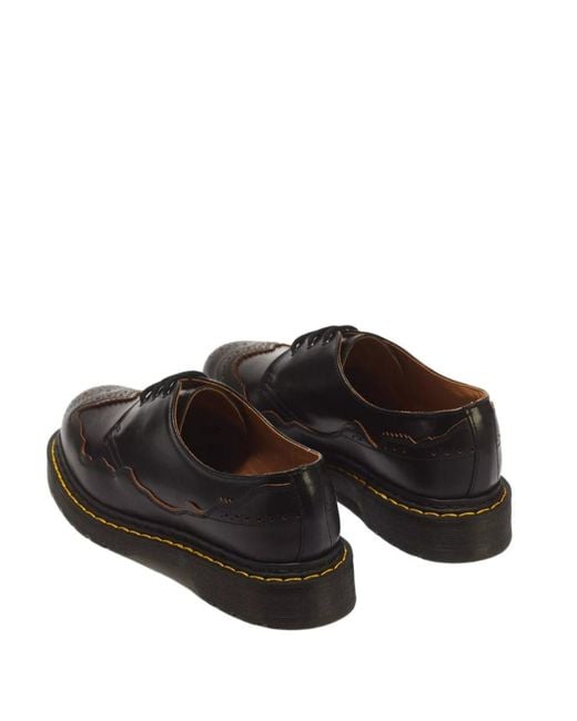 Dr. Martens Black 1461 Ri 3 Eye Analine Vintage Smooth Leather Shoes for men