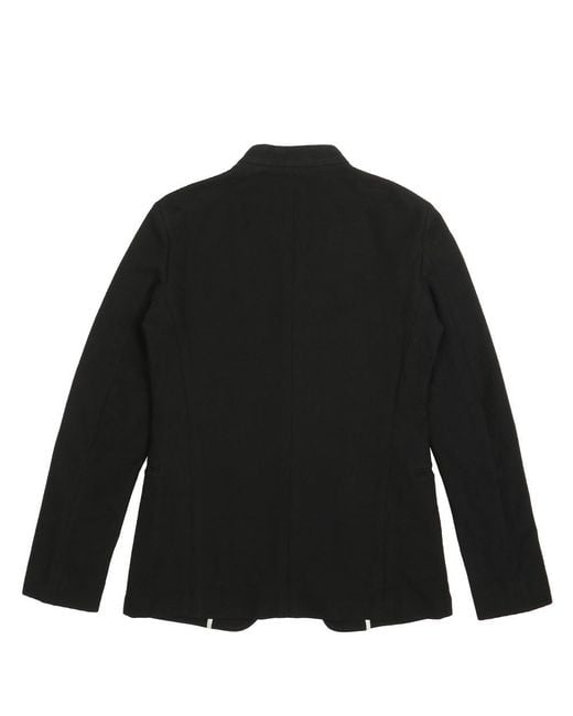 Armani Collezioni Black Logo Casual Jacket for men