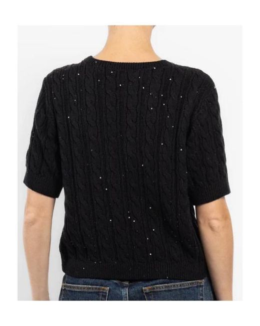 FRAME Black Sequined Sweater