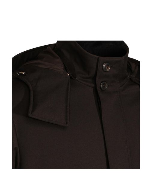 Zegna Blue Long Sleeved Hooded Coat for men