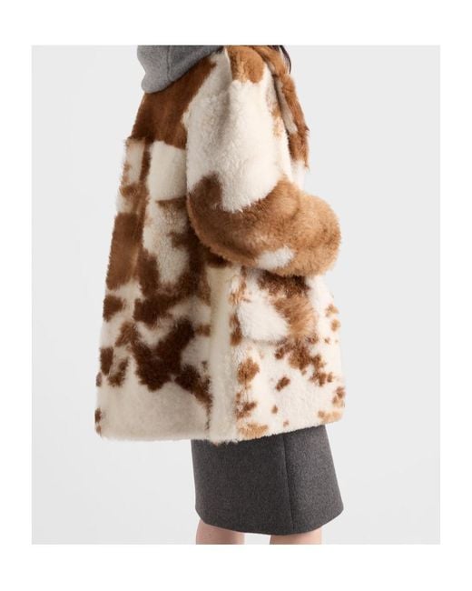 Prada Brown Shearling Coat