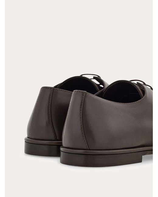 Ferragamo Brown Ferragamo Logo Printed Lace-Up Shoese for men