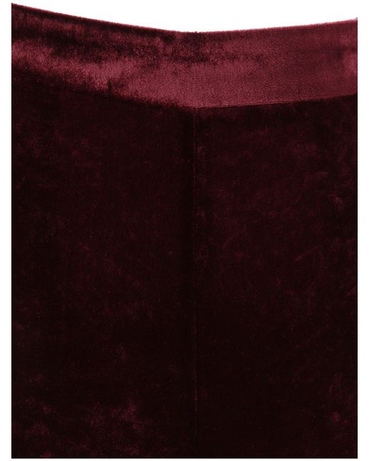 Etro Purple Wide-Leg Velvet Palazzo Trousers