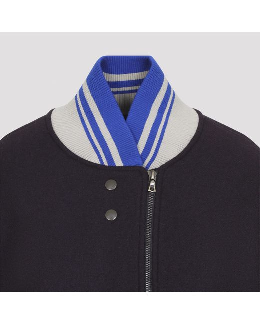 Dries Van Noten Blue Valdi Bomber Jacket