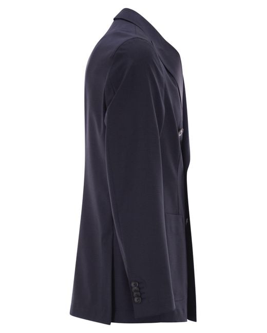 Boss Blue Boss Double-Breasted Long-Sleeved Jacket for men