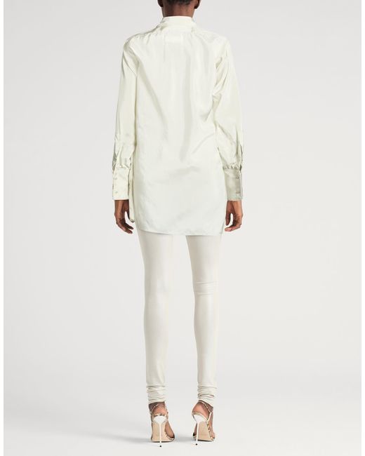 Maison Margiela White Solid Colour Shirts