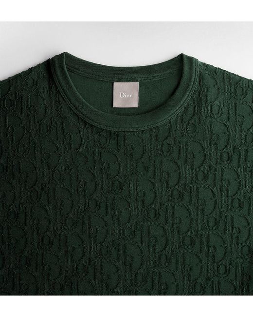 Dior Green Oblique T-Shirt, Relaxed Fit for men