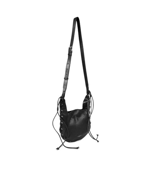 Ann Demeulemeester White Henna Lace-Up Shoulder Bag