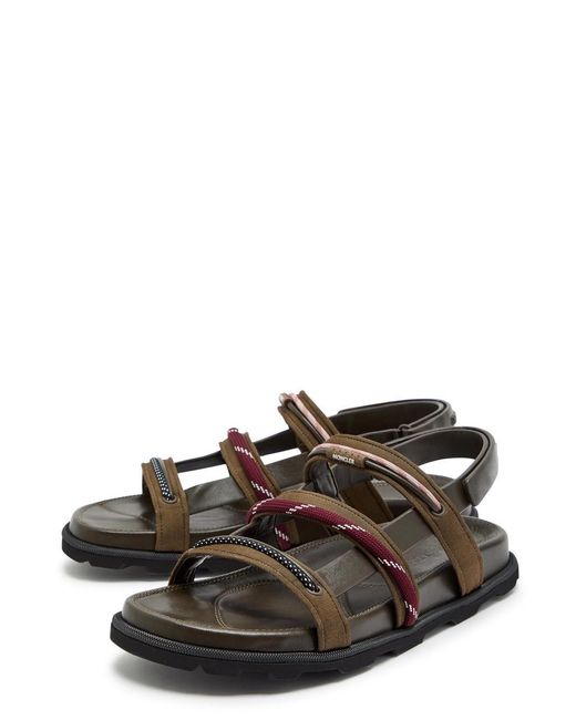 Moncler Brown Casual Leather Sandals