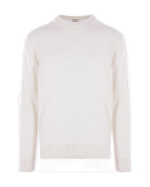 Eleventy White Long-Sleeved Sweater for men