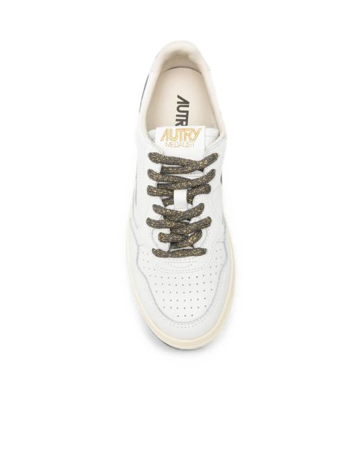 Autry White Medalist Low-Top Sneakers