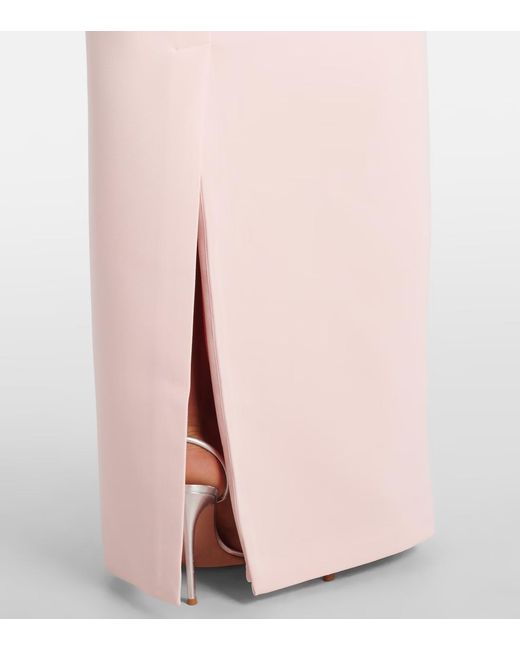 Safiyaa Pink One-Shoulder Crepe Dress