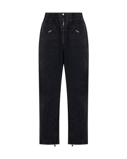 Isabel Marant Black Utility Zip Track Pants for men