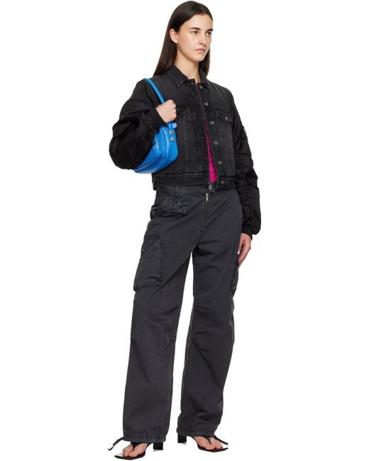 Ganni Black Rigid Denim Jacket