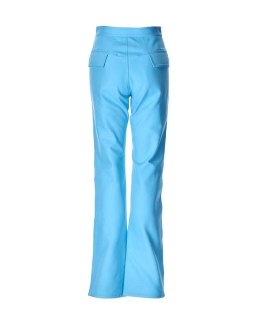 Bottega Veneta Blue Straight Leg Trousers
