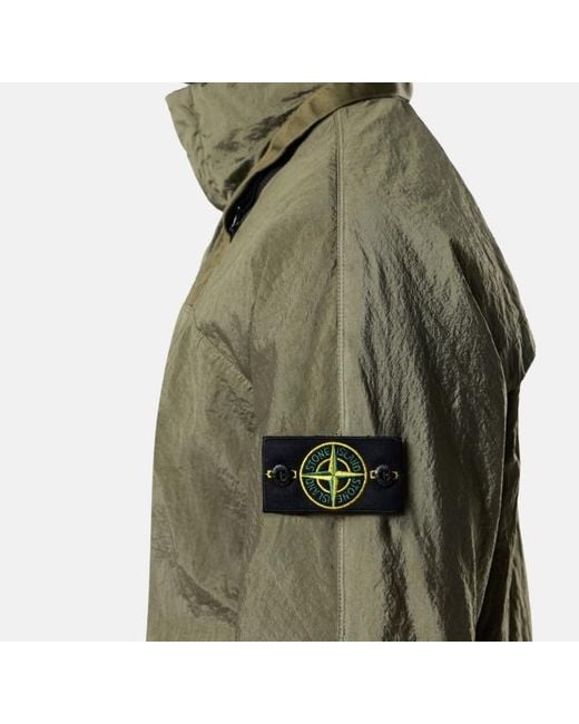 Stone Island Green Logo Patch Bomber Jacket for men