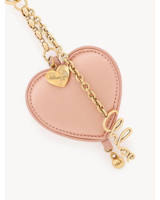 Chloé White Chloé Symbols Heart Key Ring Bag Charm