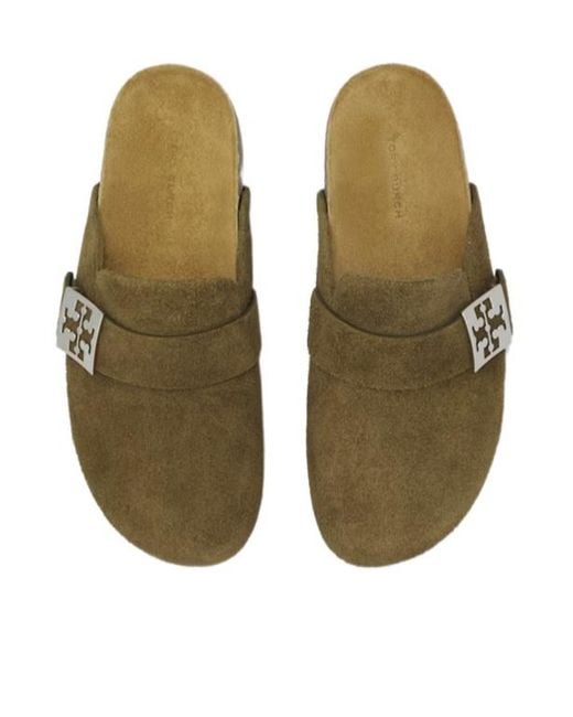 Tory Burch Green Mellow Mules