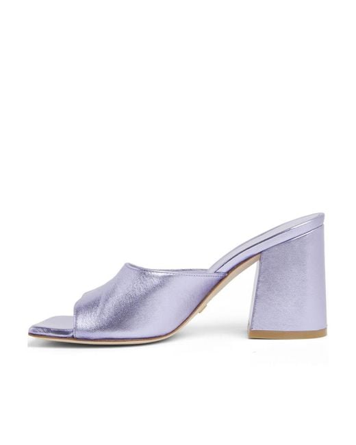Stuart Weitzman White High Heeled Sandals With Thick Heels