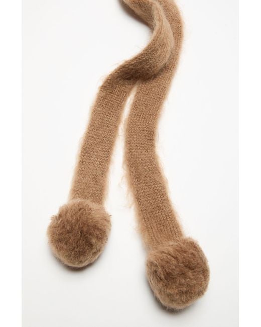 Acne White Pompom-Detail Beanie for men