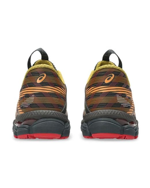 Asics Brown Round-Toe Sneakers for men