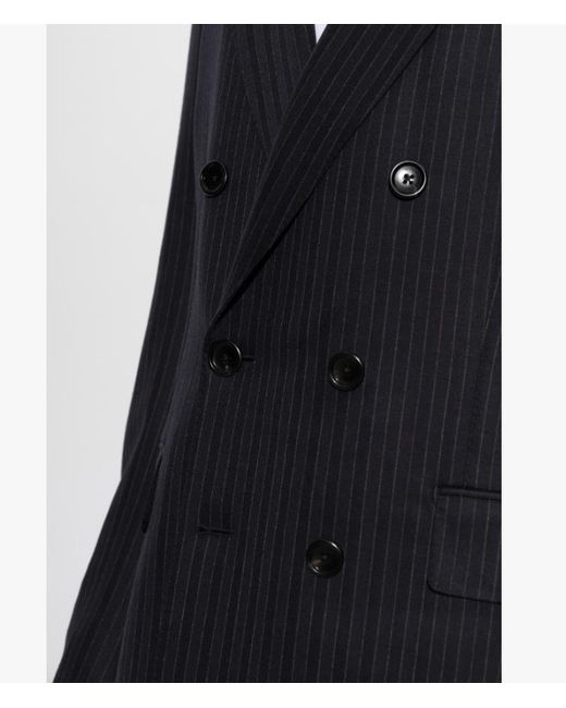 Tom Ford Blue Lapel Long-Sleeved Suit Jacket for men