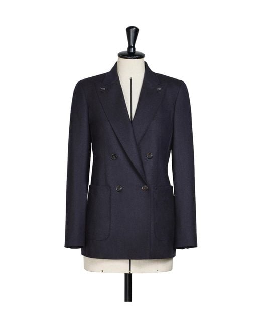 Max Mara Blue Long-Sleeved Suit Jacket