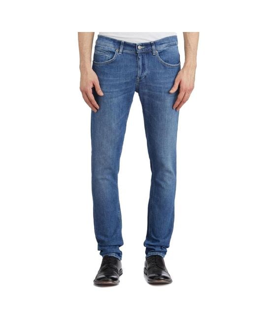 Dondup Blue Jeans With Belt Loops for men