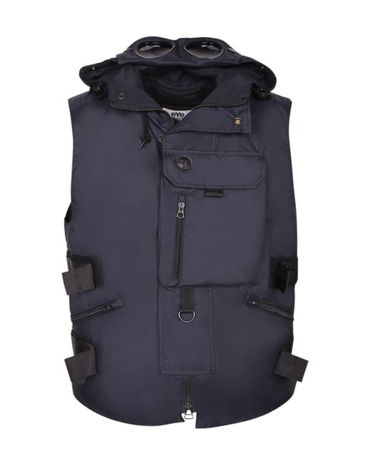 Junya Watanabe Blue Hooded Vest for men