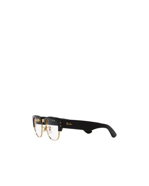 Ray-Ban White Round Frame Flat Mirror for men