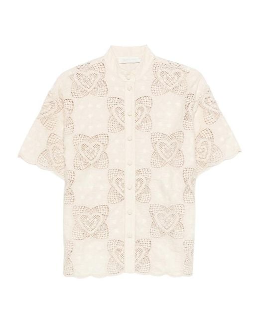 Zimmermann White Wanderlust Buttoned Shirt