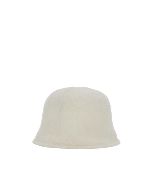 Antonelli White Brushed-Knit Bucket Hat for men