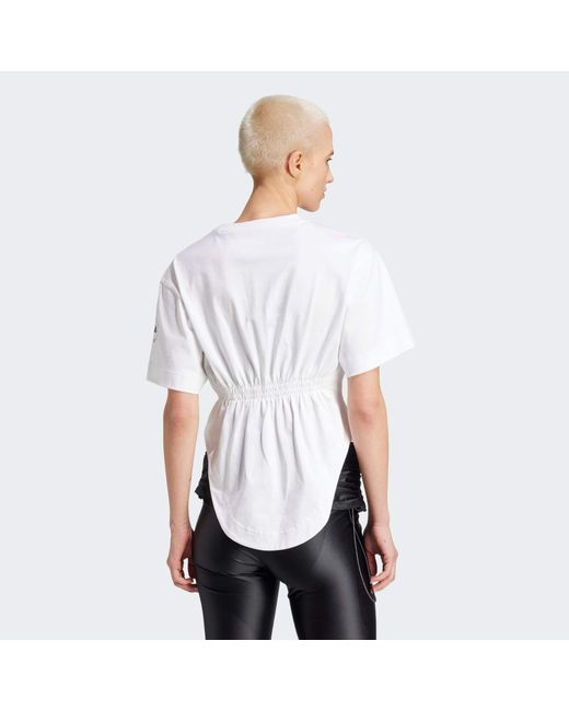 Adidas By Stella McCartney White Sportswear Curved Hem T-Shirt