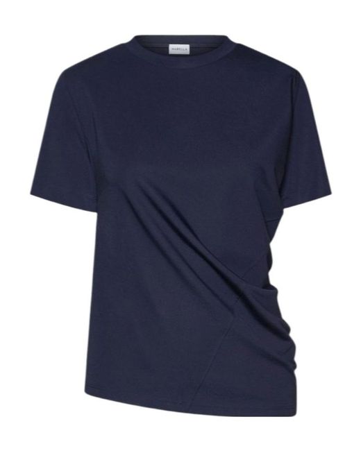 Marella Blue Asymmetric Hem T-Shirt
