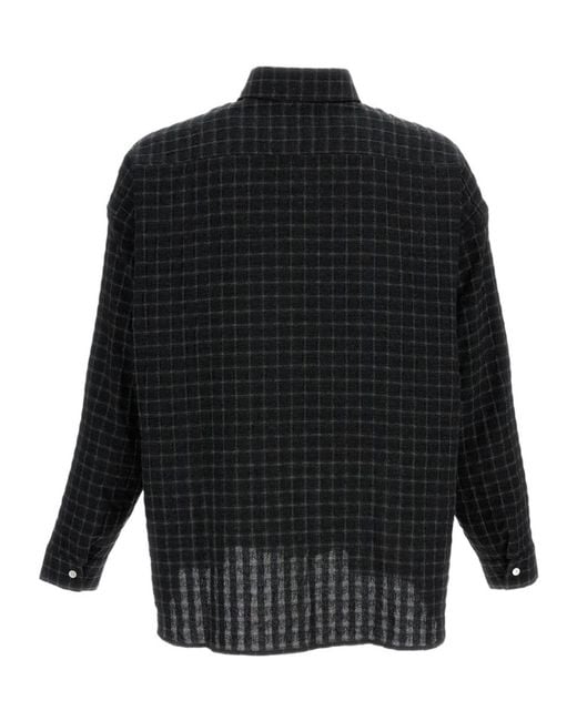 sunflower Black Stable Checked Shirt for men