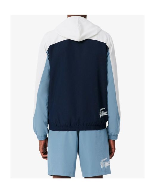 Lacoste Blue Color-Blocked Casual Jacket for men