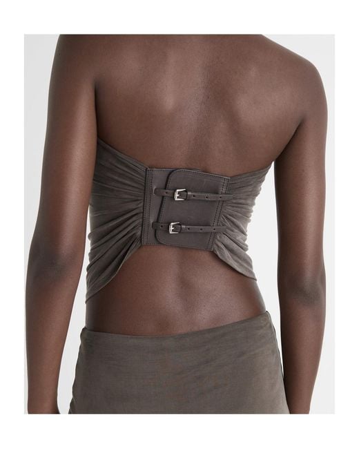 Paloma Wool Brown Double-Buckle Fastened Top