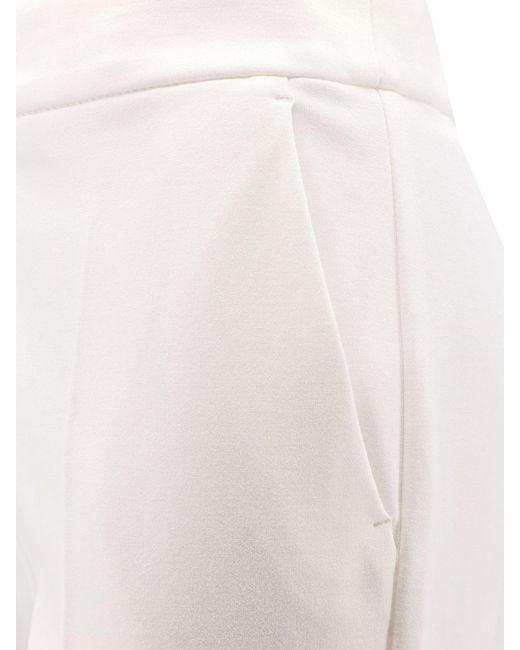 Max Mara White Straight-Leg Casual Pants