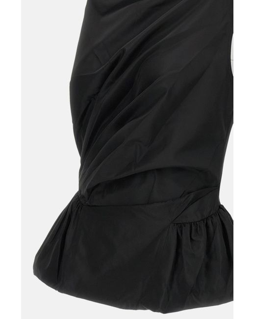 Simone Rocha Black Draped Bind Peplum Top