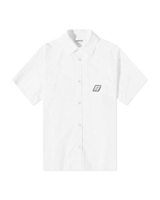 Ambush White Oversized Logo Patch Shirt for men