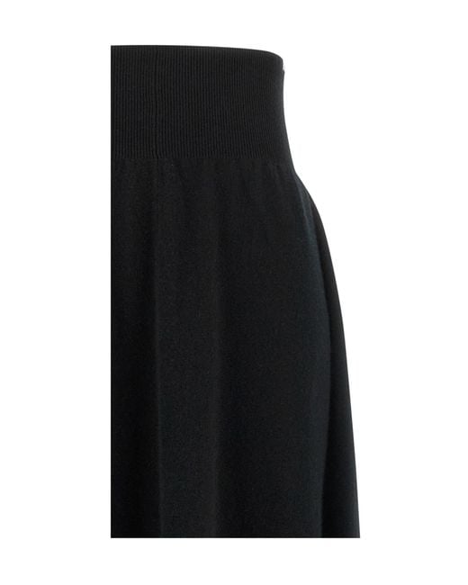 Extreme Cashmere Black Flared Skirt