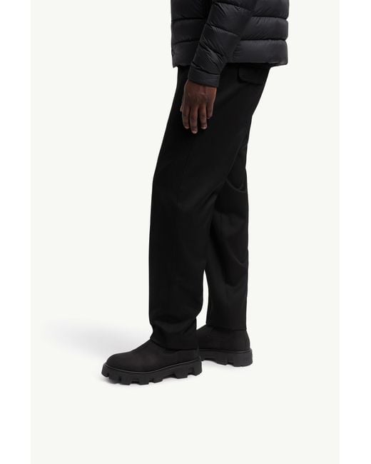 Moncler Black Peak City Chelsea Ankle Boots for men