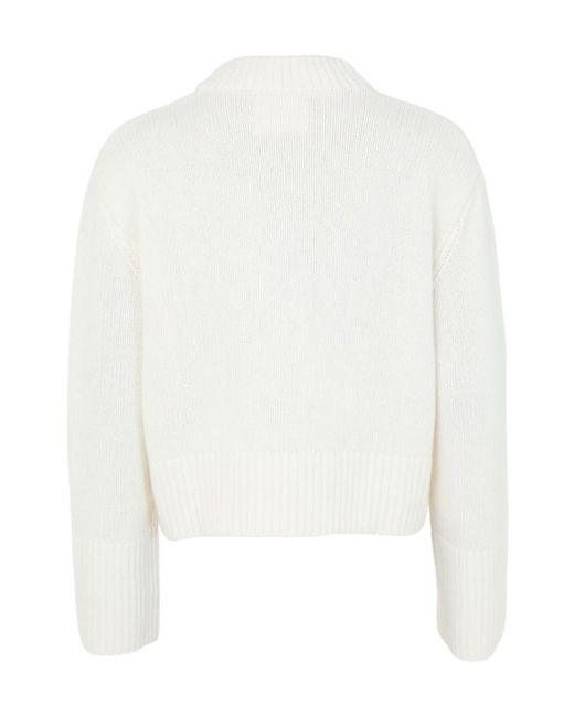 Lisa Yang White Sony Crew Neck Sweater