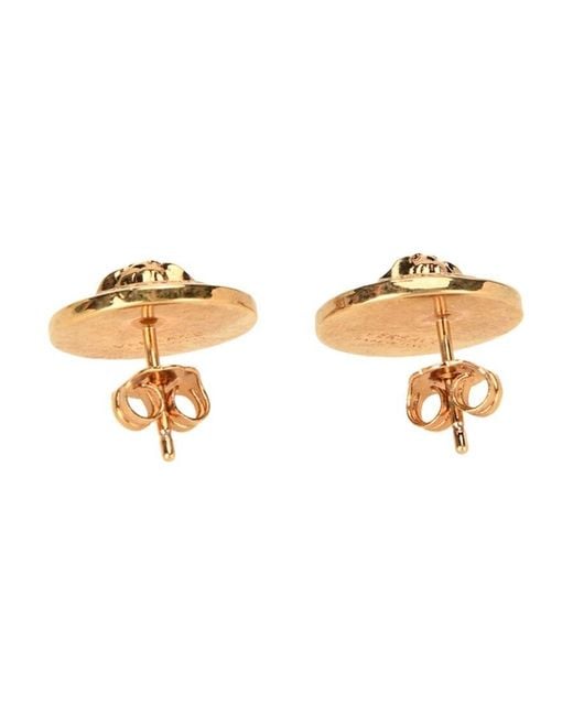 Versace Metallic Medusa Circular Earrings