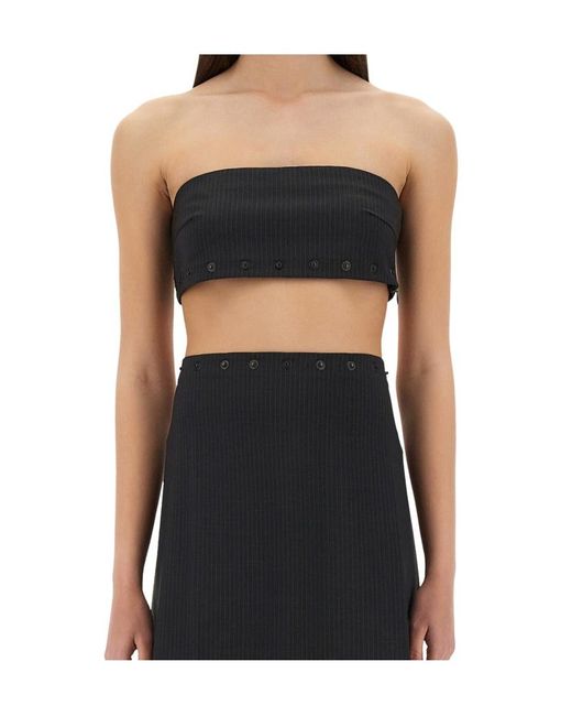 Paloma Wool Blue Nita Striped Bandeau Top