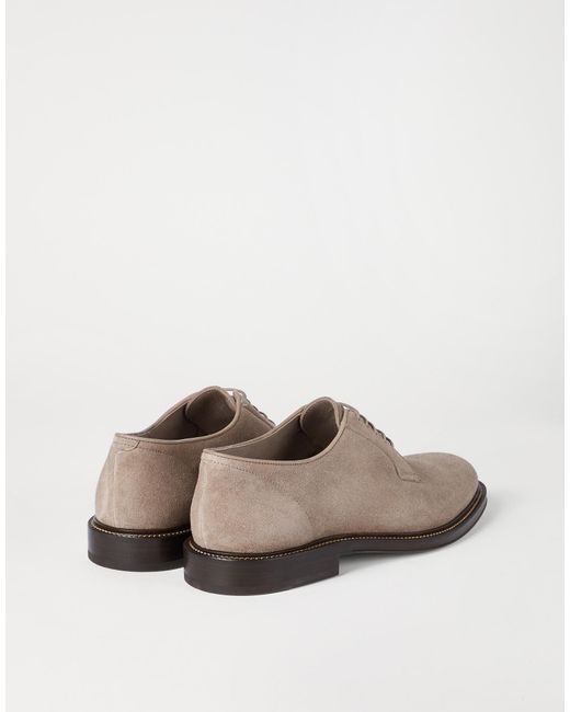 Brunello Cucinelli Brown Reversed Derbys for men