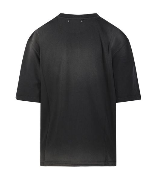 Golden Goose Deluxe Brand Black Star Printed Crewneck T-Shirt for men
