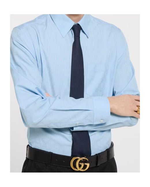 Gucci Blue Gg Seven Pattern Tie for men