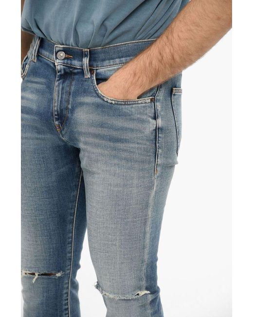 DIESEL Blue Drawstring Denim Shorts for men