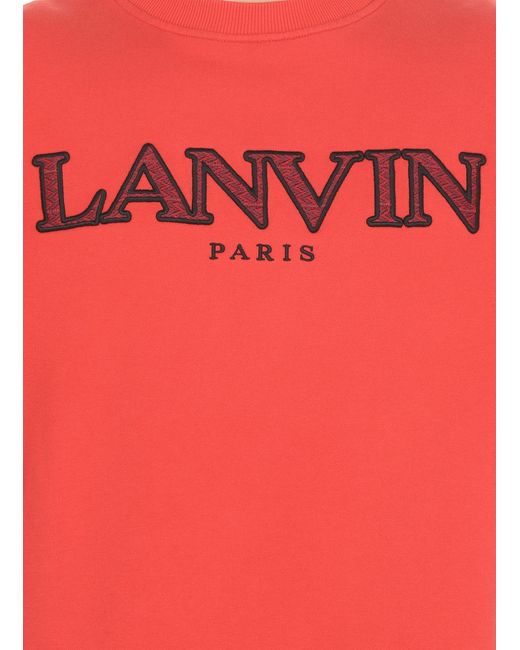 Lanvin Red Round-Necked Sweater for men